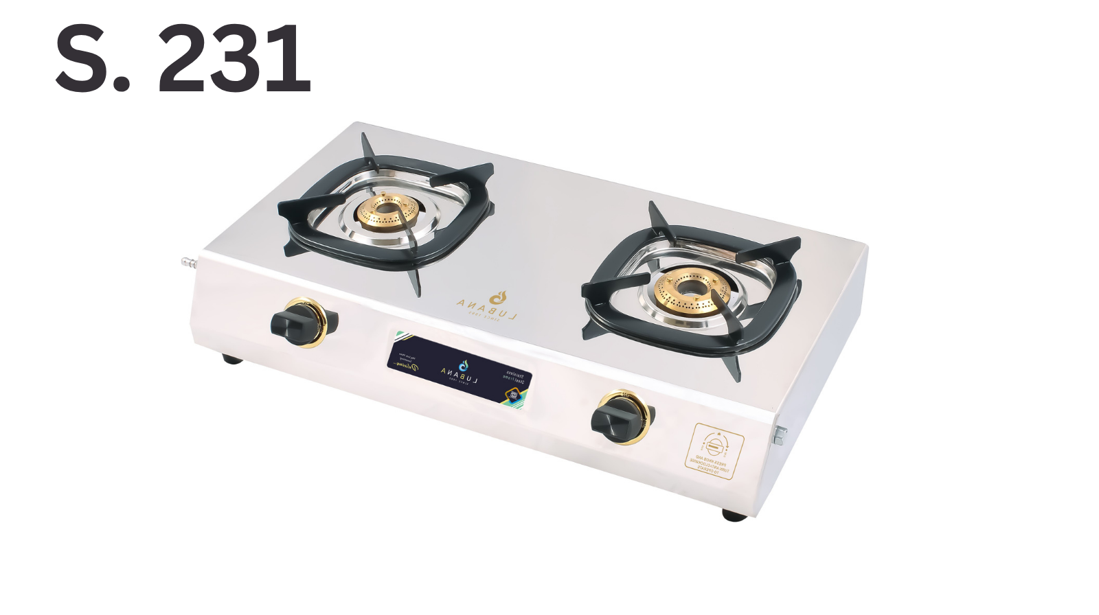 Lubana Steel Gas Stove S.231 Maze