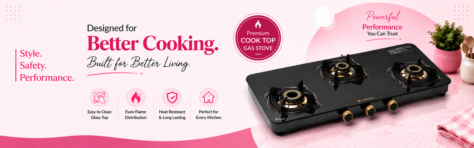 Lubana Glass Gas stove